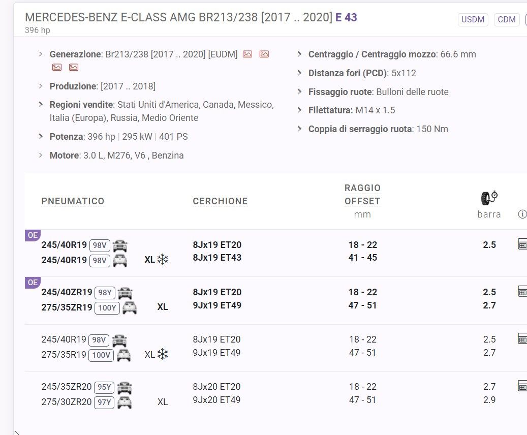 misure gomme classe-e w213 .jpg